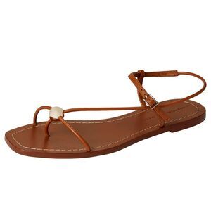 Loeffler Randall Lara Strappy Flat Sandals Brown LARA-N Women's